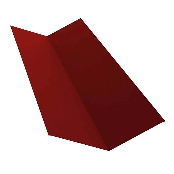 Планка ендовы верхней 145х145 0,5 Satin с пленкой RAL 3011 коричнево-красный