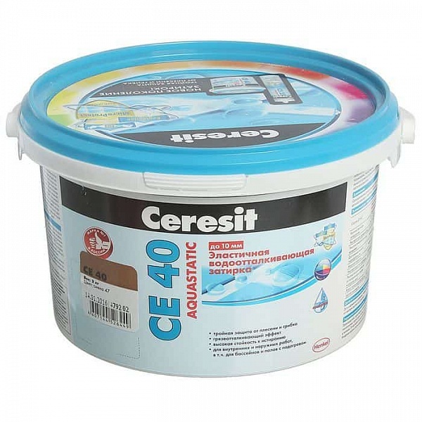 Затирка Ceresit СЕ 40 Aquastatic сиена 2 кг