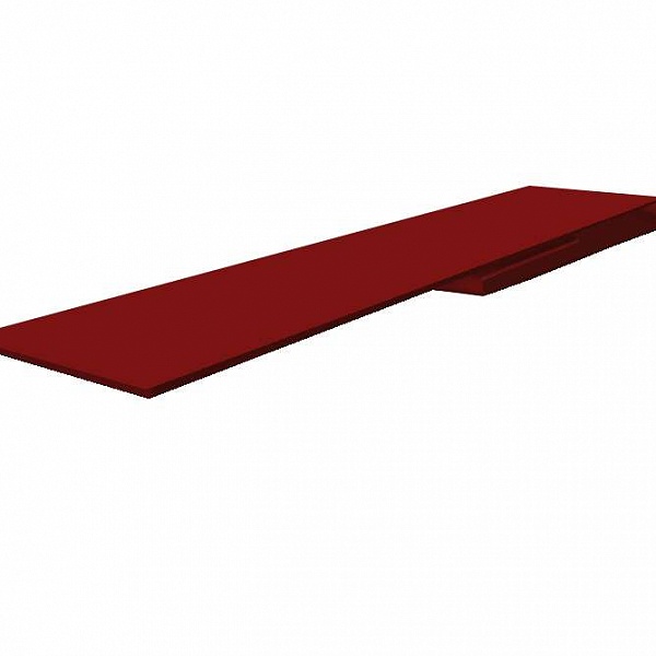 Планка финишная 46х25 0,5 Satin с пленкой RAL 3011 коричнево-красный