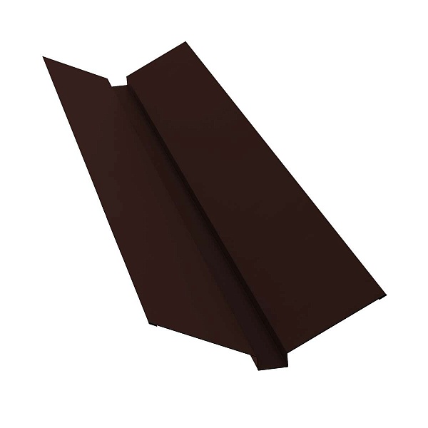 Планка ендовы верхней 115х30х115 0,5 Atlas с пленкой RAL 8017 шоколад