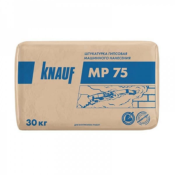 КНАУФ МП-75 штукатурка машинная гипсовая (30кг)