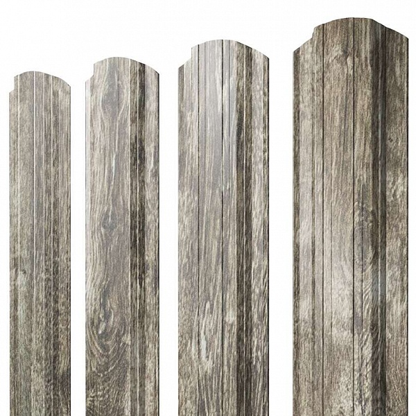 Штакетник Прямоугольный фигурный 0,45 Print Elite Nordic Wood